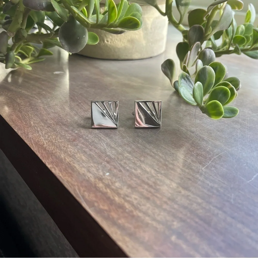 Vintage SWANK Men’s Silver Tone Cuff Links